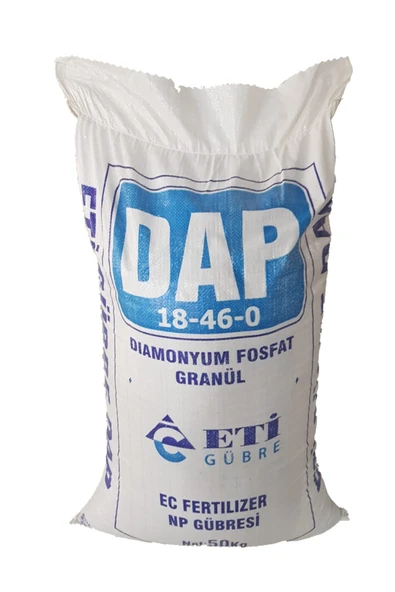 Gübre Dap Diamonyum Fosfat 18 46 0 Azot Fosfor Bitki Meyve Sebze Granül Np Taban Gübresi 50 kg ürün görseli 1