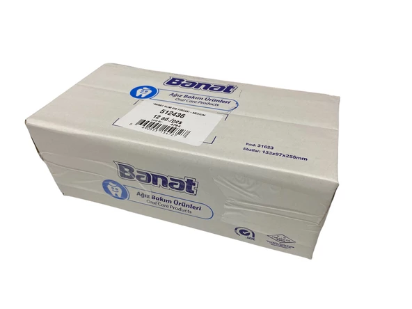 Banat Slim Diş Fırçası - Medium 12 Adet - 2