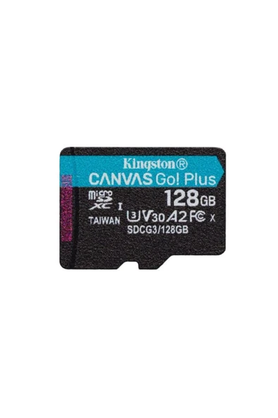 Kingston Canvas Go Plus SDCG3/128GB Class10 UHS-I U3 A2 V30 128 GB Micro SD Kart Outlet ürün görseli 1