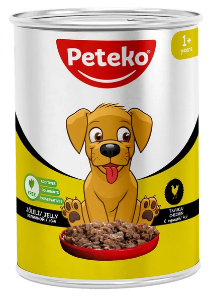 PETEKO 12 ADET JÖLELİ PARÇA ETLİ YETİŞKİN KÖPEK MAMASI TAVUKLU ürün görseli 1