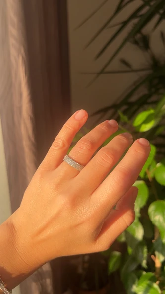 925 ayar gümüş yüzük 6 no - Resim 2