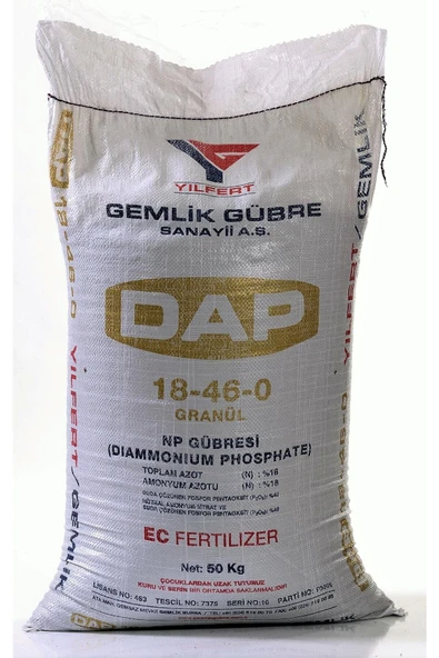 Gemlik Diamonyum Fosfat (DAP) 50 Kg. Fosfor ve Azot Gübresi ürün görseli 1
