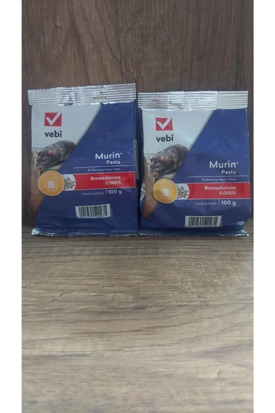 2 Adet Murin Pasta Yüksek Çekici Fare Yemi 100g(brommadiolone) ürün görseli 1
