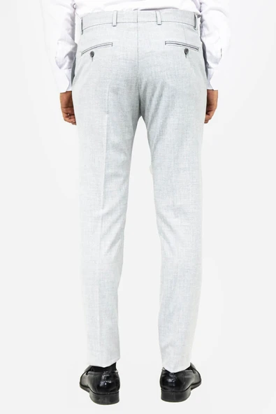 Desensiz Kumaş Açık Gri Erkek Pantolon - Wessi - Resim 4