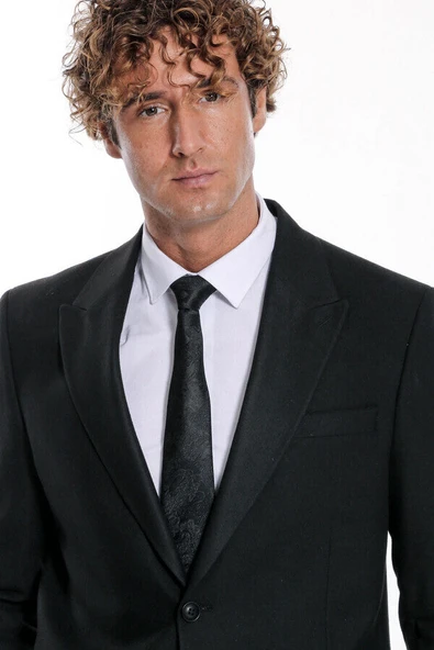 Desensiz Slim Fit Spor Siyah Erkek Ceket - Wessi - Resim 4