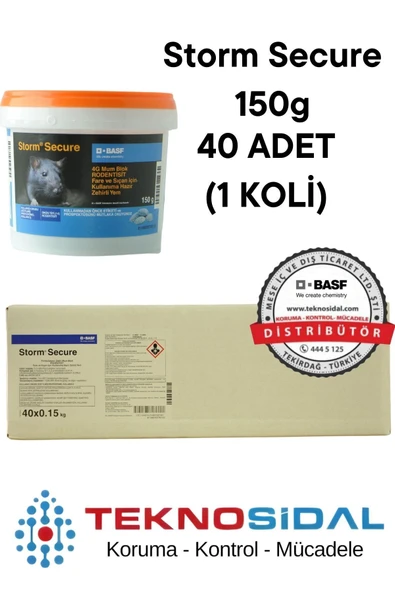 Storm Secure Fare Ve Kemirgen Zehiri | 1 Koli 40x150g | Distribütör Garantili | Orijinal Ürün ürün görseli 1