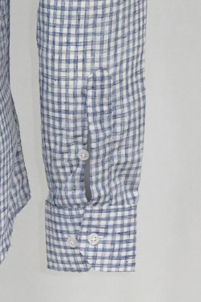 Lacivert Ekose Gömlek - Wessi - Resim 3