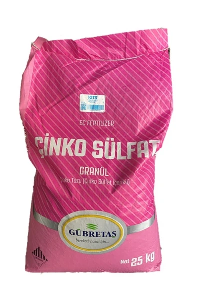 Çinko Sülfat İçerikli Bahçe Meyve Sebze Bitki Besini Granül Çinko Tuzu Gübresi 25 kg ürün görseli 1