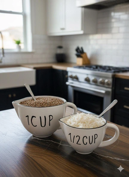 2'Lİ SERAMİK ÖLÇÜ BARDAĞI SETİ BEYAZ 250 ML/500 ML - Resim 4