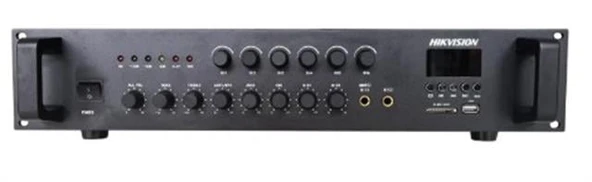 Hikvision DS-QAE0A120G1-VB6 120W 6 Bölgeli Zone Analog Amfi Amplifikatör USB/Bluetooth/AUX/SD Kart/Mik/RCA ürün görseli 1