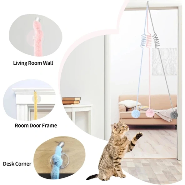 Elastik Yaylı Asılabilir Peluş Oyuncak - Resim 3