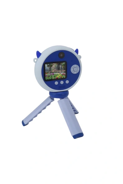 Hd Kamera Karikatür Tripodlu Çocuk Dijital Kamera Fotoğraf Makinası 1080p Video Kaydedici 2.0 İnç - Resim 2