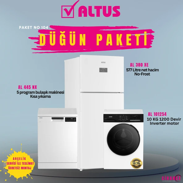 Altus Düğün Paketi 2026 Özel Fiyat Paket no 104 ( AL 445 NX - AL 380 XE - 10254 D ) ürün görseli 1