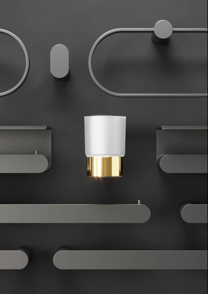 Line Bathroom Havluluk 129522 OPAL HAVLULUK UZUN 450 MM MAT ANTRASIT MAT ANTRASIT - Resim 2