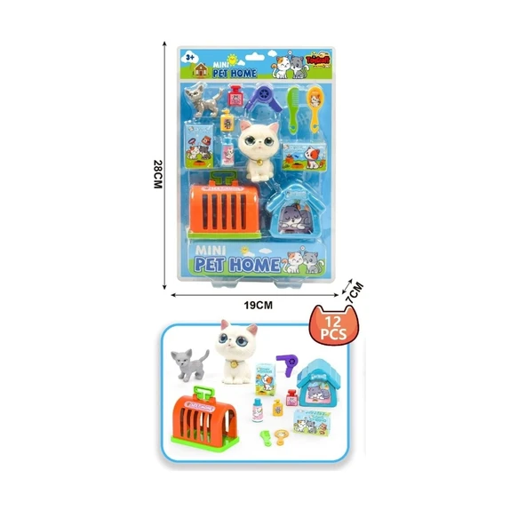Mini Pet Home Bakım ve Eğlence Oyun Seti ürün görseli 1