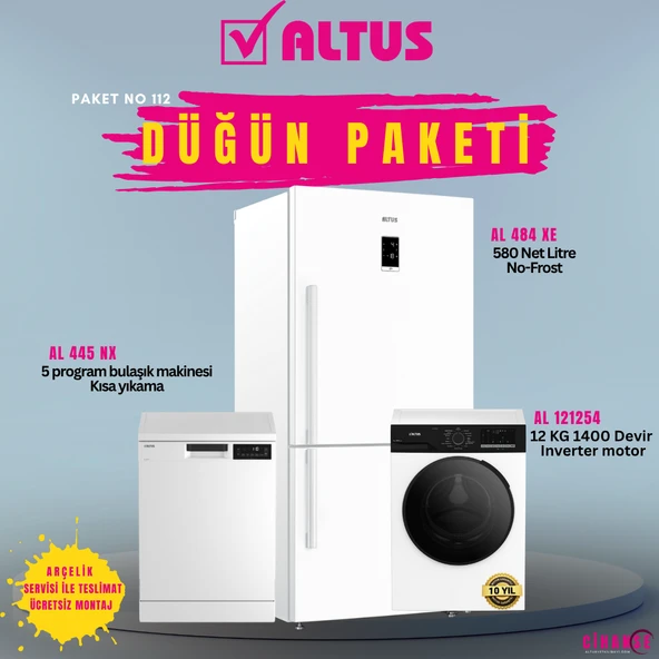 Altus Platin Düğün Paketi 2026 Yeni ürünler (Paket 112) ALK 484 XE - AL 445 NX - AL 121460 ürün görseli 1
