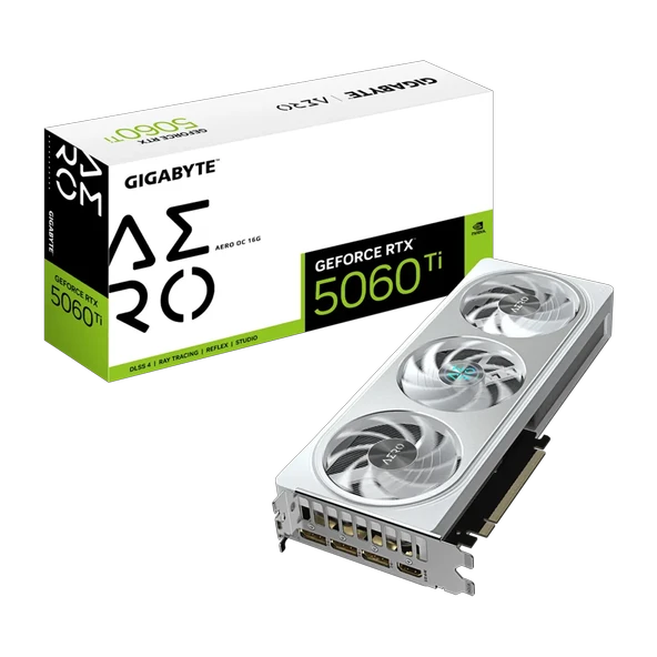 GIGABYTE GeForce RTX 5060 Ti AERO OC 16G GDDR7 DLSS 4 128 Bit Ekran Kartı GV-N506TAERO OC-16GD ürün görseli 1