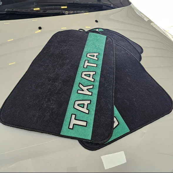 Takata Desenli Oto Paspas Leke Tutmaz Dekoratif Araç Paspası ürün görseli 1