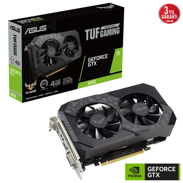 Asus GTX 1650 Tuf Gaming V2 TUF-GTX1650-4GD6-P-V2-GAMING 128 Bit GDDR6 4 GB Ekran Kartı ürün görseli 1