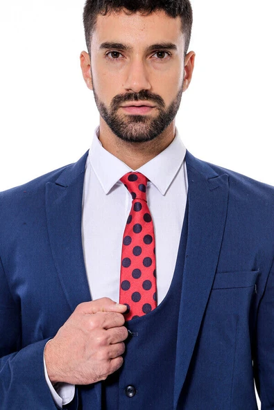 Desensiz Slim Fit Lacivert Erkek Takım Elbise - Wessi - Resim 2