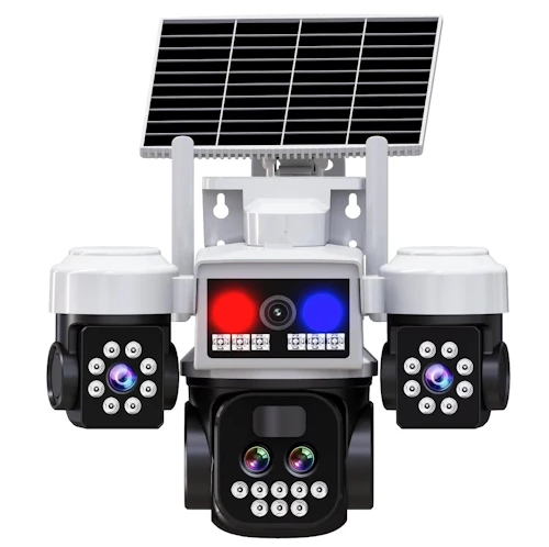 O-Kam 5051 9MP 10X Zoom 4 Lens 3 Ekran UltraHD 4G Solar Akıllı Güvenlik Kamerası - Resim 12