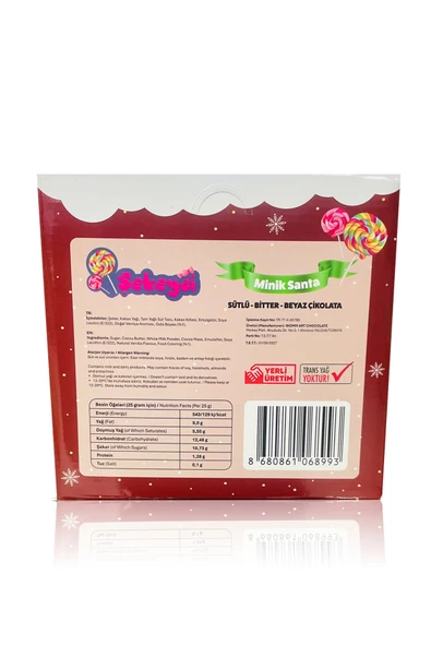 Yeni Yıl Noel Baba Çikolata 25gr 24 Lü ürün görseli 1