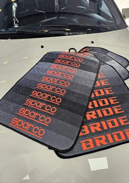 Sparco Desenli Oto Paspas Leke Tutmaz Dekoratif Araç Paspası ürün görseli 1