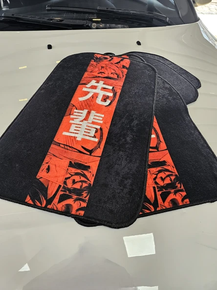 Anime Desenli Oto Paspas Leke Tutmaz Dekoratif Araç Paspası ürün görseli 1