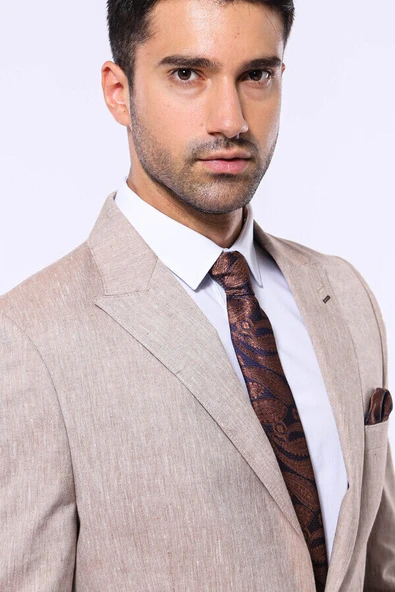 Krem Çizgili Spor Ceket - Wessi - Resim 2