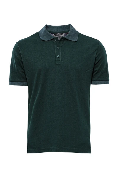 Polo Yaka Oxford Yeşil T-shirt | Wessi ürün görseli 1