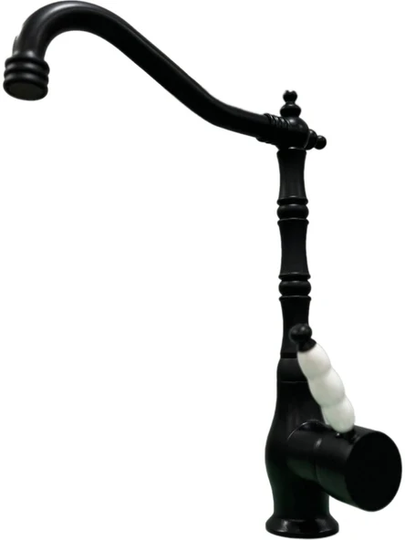 Fuma Collection Siyah Lüks Rustik Mutfak Musluk Bataryası ürün görseli 1