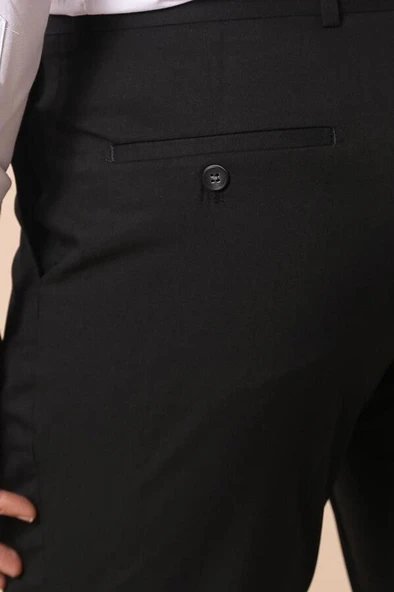 Siyah Kruvaze Yelekli Gri Erkek Takım Elbise - Wessi - Resim 9