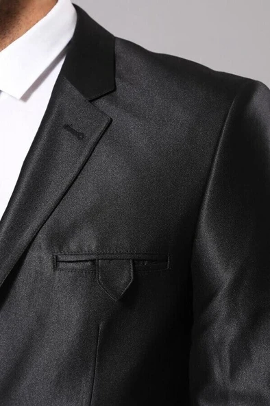 Parlak Cep Apoletli Takım Elbise | Wessi - Resim 2