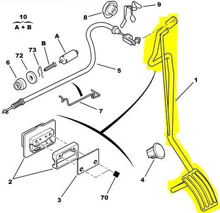 Citroen Berlingo Gaz Pedalı (2002-2008) 1601E3 1601000 1.9 ürün görseli 1