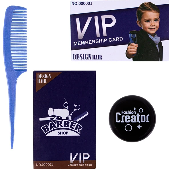 Mini Berber Pilli Erkek Kuaför Oyun Seti - Resim 3