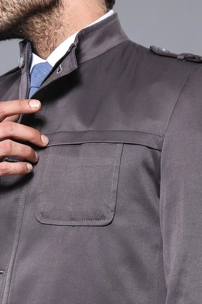 Mevsimlik Gri Erkek Ceket | Wessi - Resim 3