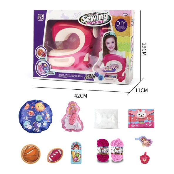 Gerçekten Diken Dikiş Makinesi Full Set  Çocuklar İçin Eğitici Dikiş Oyun Seti - Resim 6