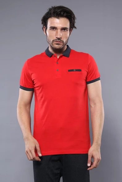 Polo Yaka Kırmızı T-shirt | Wessi ürün görseli 1