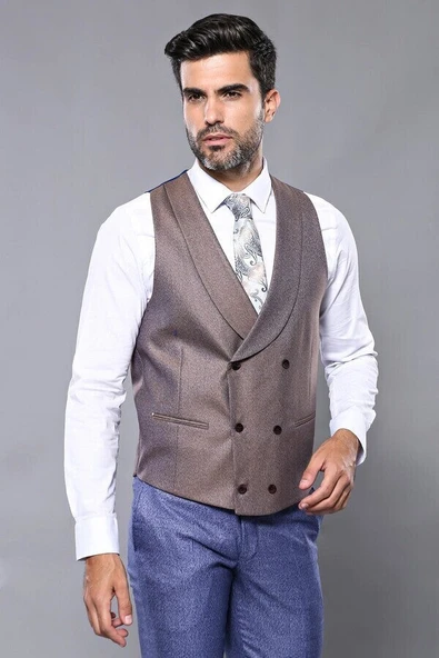 Ekose Lacivert Kombinli Takım Elbise | Wessi - Resim 6