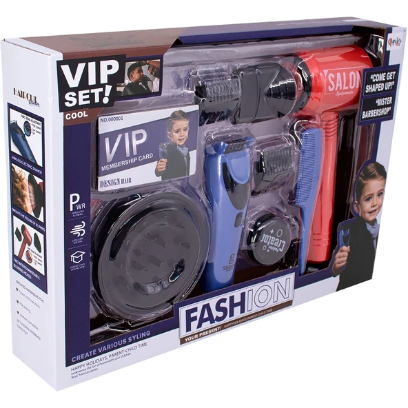 Mini Berber Pilli Erkek Kuaför Oyun Seti - Resim 2
