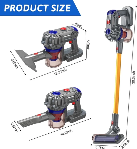 Gerçekten Çalışan Çocuk Elektrik Süpürgesi, 3'ü 1 Arada Çocuk Temizlik Oyuncak Seti ürün görseli 1