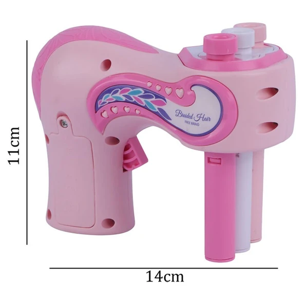 Oyuncak Saç Örme Makinesi Full Set Eğlenceli Saç Tasarım Oyun Seti - Resim 2