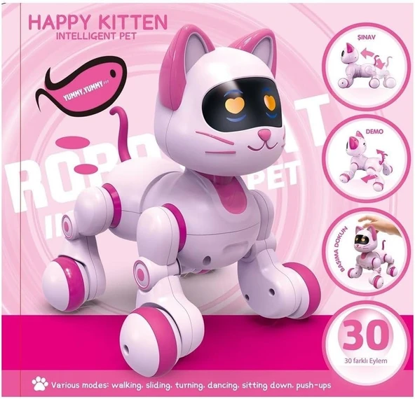 Uzaktan Kumandalı İnteraktif Akıllı Kedi Şarjlı 30 Fonksiyonlu Eğitici Oyuncak - Resim 2