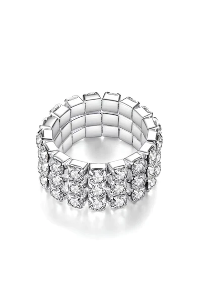 Zirkon Taşlı Su Yolu Gizli Lastikli Elastik Boyutlanabilir Kadın Yüzük 3'Lü ürün görseli 1