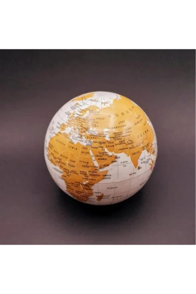 360 Işıklı Pilli Dönen Dünya Küresi Kahverengi ürün görseli 1