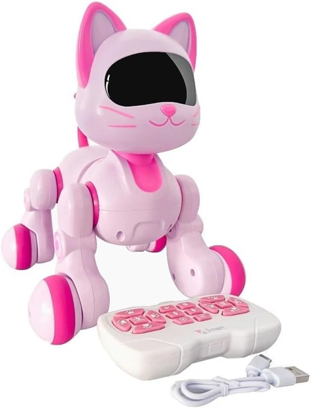 Uzaktan Kumandalı İnteraktif Akıllı Kedi Şarjlı 30 Fonksiyonlu Eğitici Oyuncak ürün görseli 1