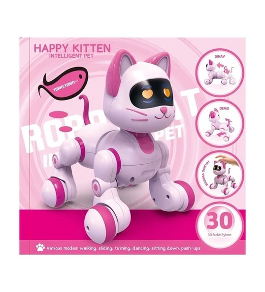 Uzaktan Kumandalı İnteraktif Akıllı Kedi Şarjlı 30 Fonksiyonlu Eğitici Oyuncak - Resim 3
