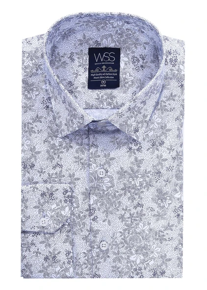Desenli Slim Fit Uzun Kollu Gömlek | Wessi - Resim 5