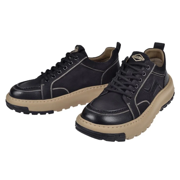 GUJA 25K552 HAFİF YÜKSEK TABAN DERİ SNEAKER ERKEK AYAKKABI - Resim 4