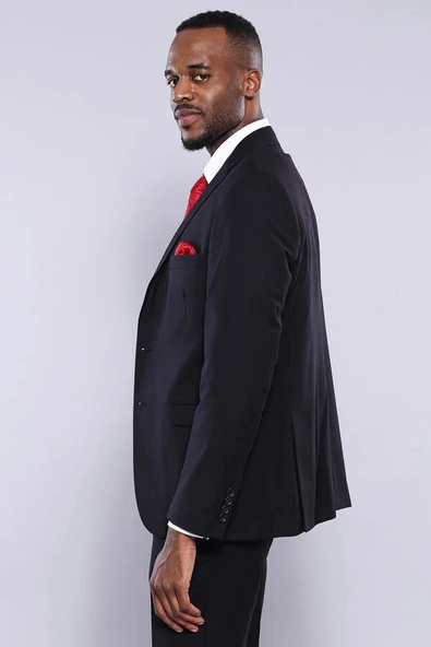 Yelekli Siyah Erkek Takım Elbise | Wessi - Resim 9